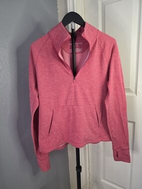 Outdoor Voices MegaFleece Half-Zip Pullover Pink Size L Heathered Sherpa